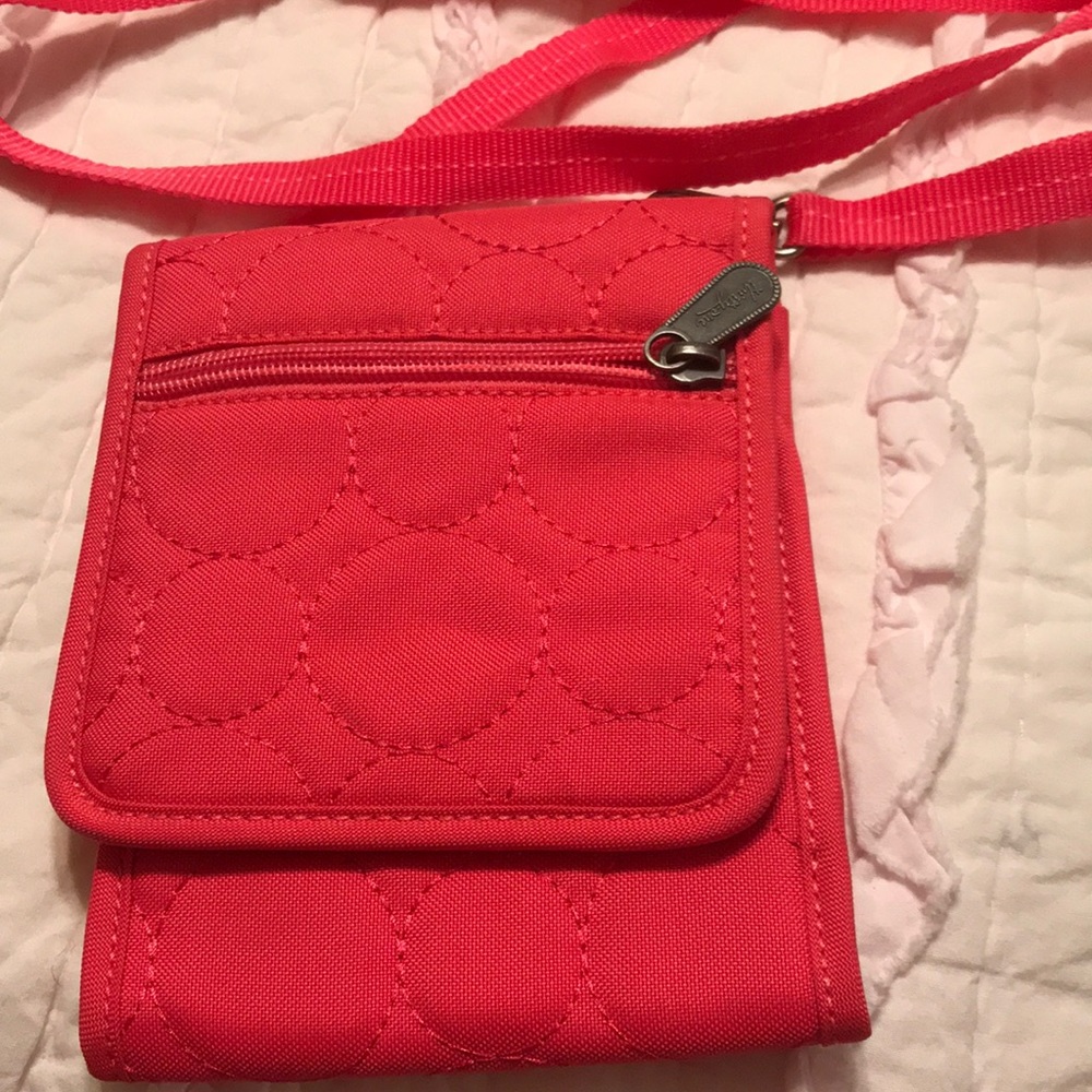 Crossbody foldout wallet